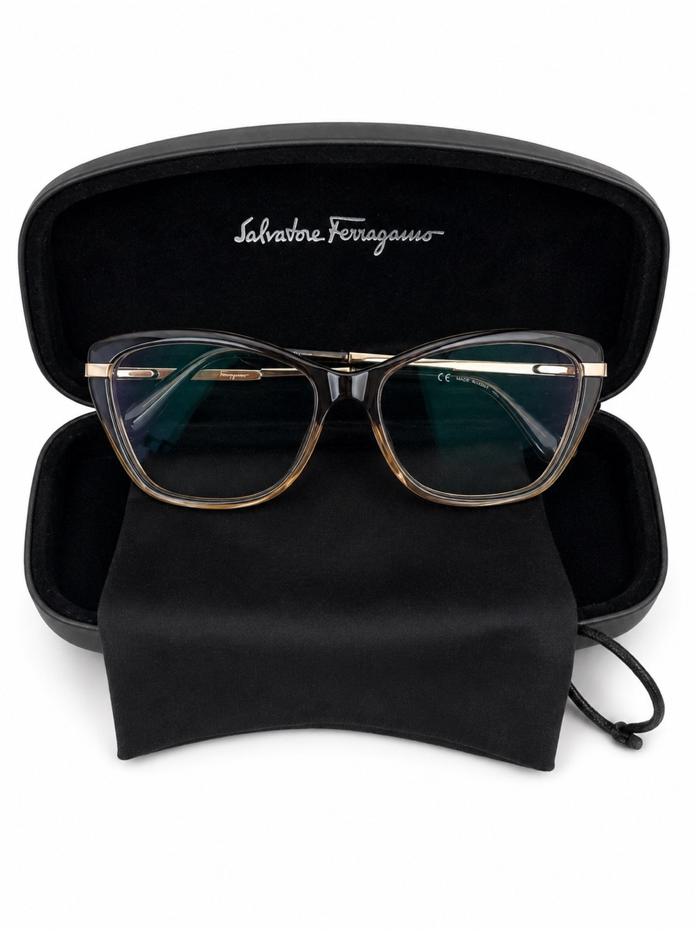 Authentic Salvatore Ferragamo SF2730 065 Havana Eyeglasses Made in Italy w/ Case